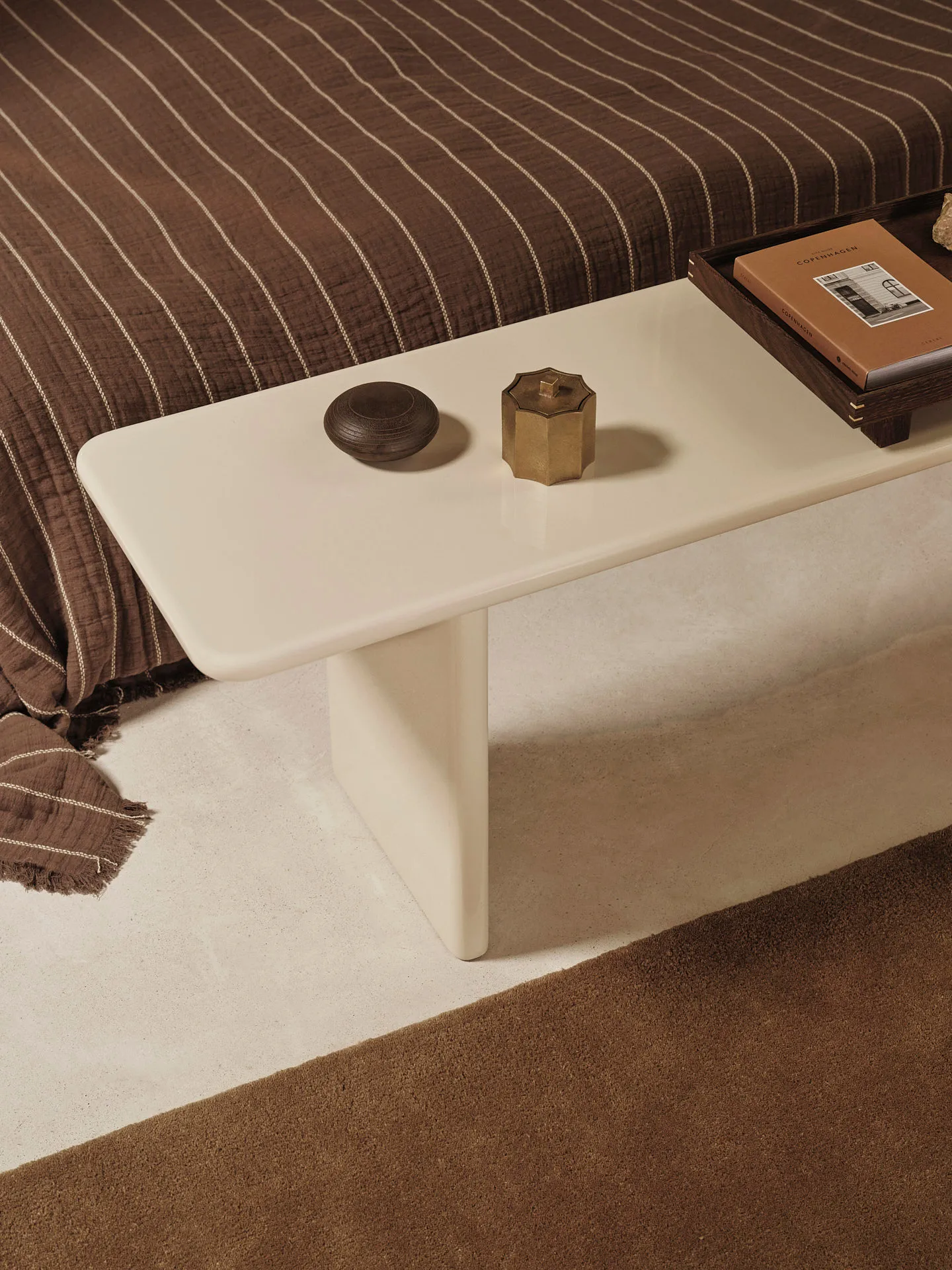 Banc Rink 140 cm, Eggshell Ferm Living