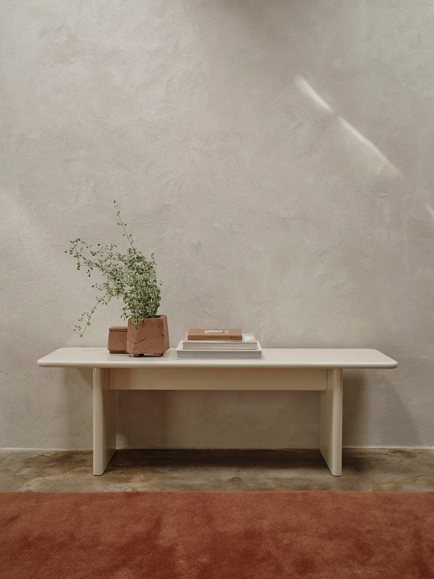 Banc Rink 140 cm, Eggshell Ferm Living