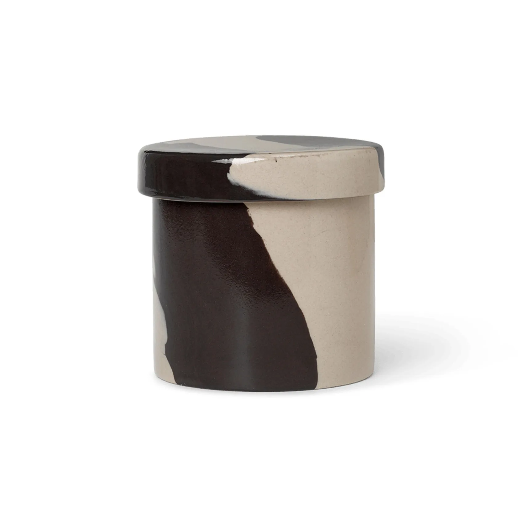 Bocal de rangement Inlay Ø 9,8 cm, Sand-brown Ferm Living