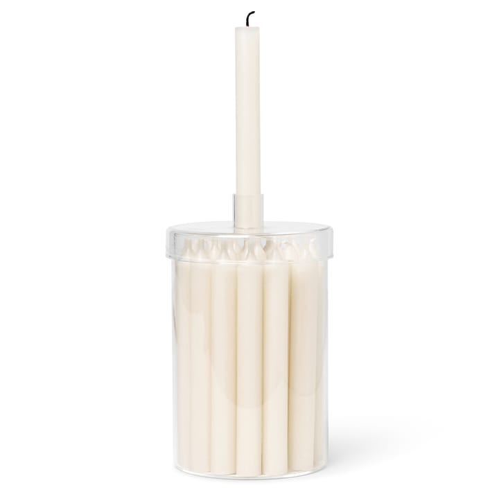 Bocal en verre avec 24 bougies Countdown to Christmas - Off white - ferm LIVING