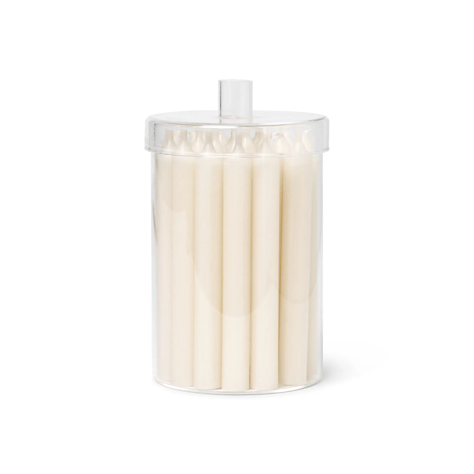 Bocal en verre avec 24 bougies Countdown to Christmas, Off white Ferm Living