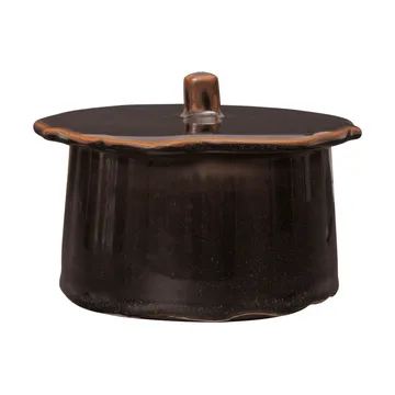 Bocal Marnen avec couvercle - Carob brown, Ø13x7 cm - Ferm Living