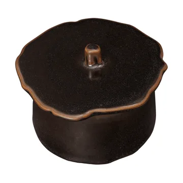 Bocal Marnen avec couvercle - Carob brown, Ø13x7 cm - Ferm Living