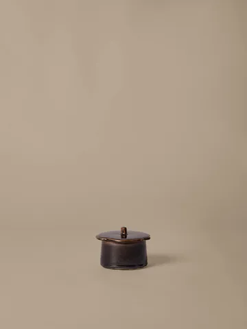 Bocal Marnen avec couvercle - Carob brown, Ø13x7 cm - Ferm Living