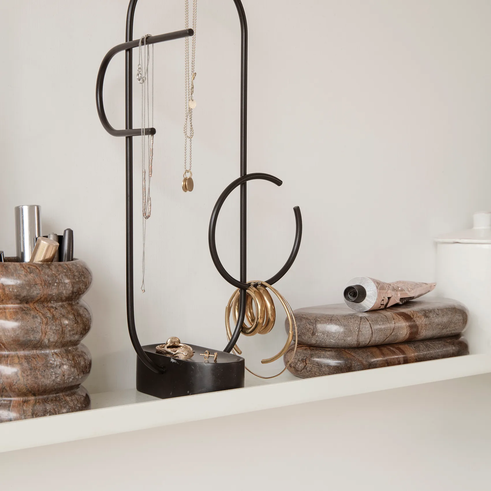 Boîte de rangement Bendum, Marron Marbre Ferm Living