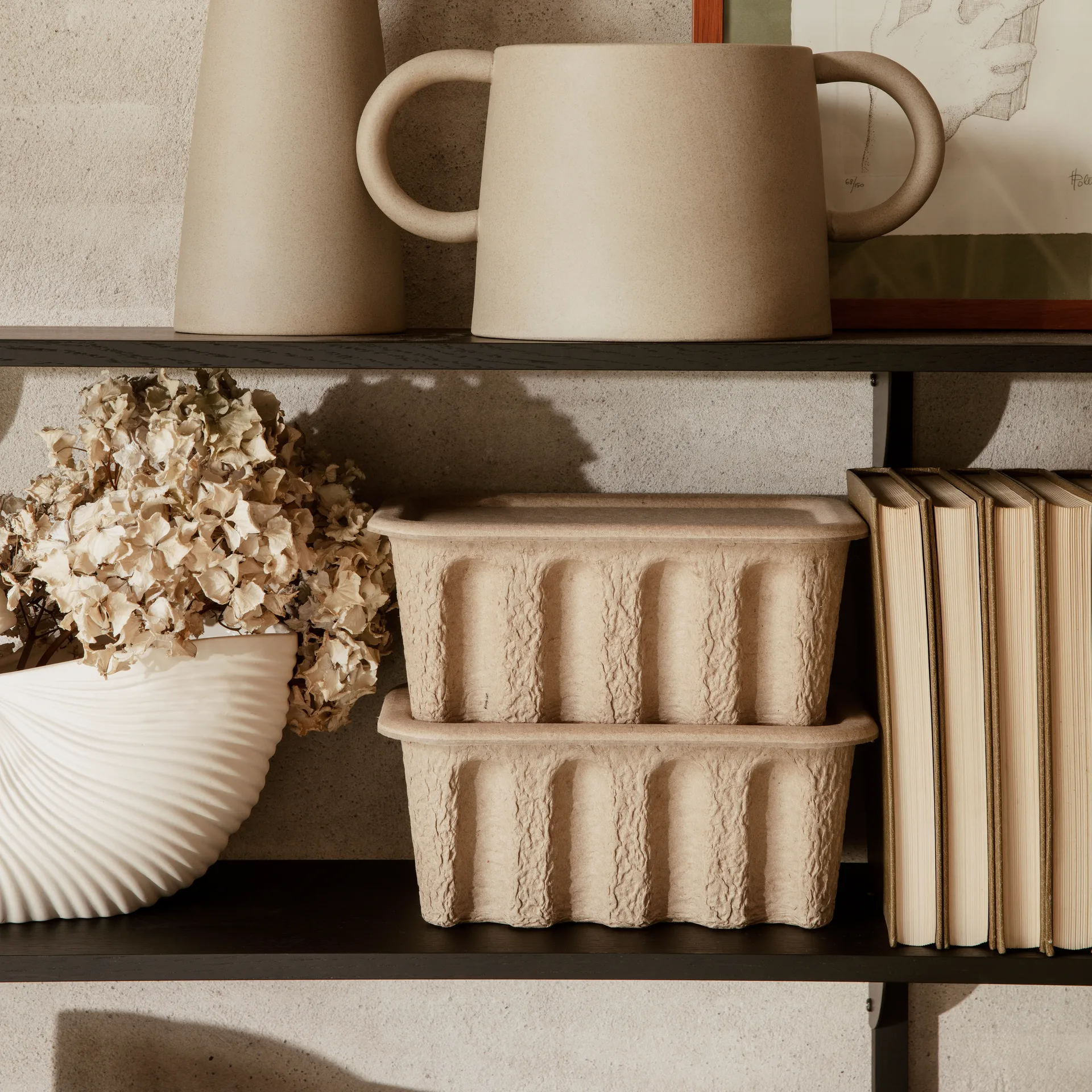 Boîte de rangement en papier Ferm Petit Lot de 2, Marron Ferm Living