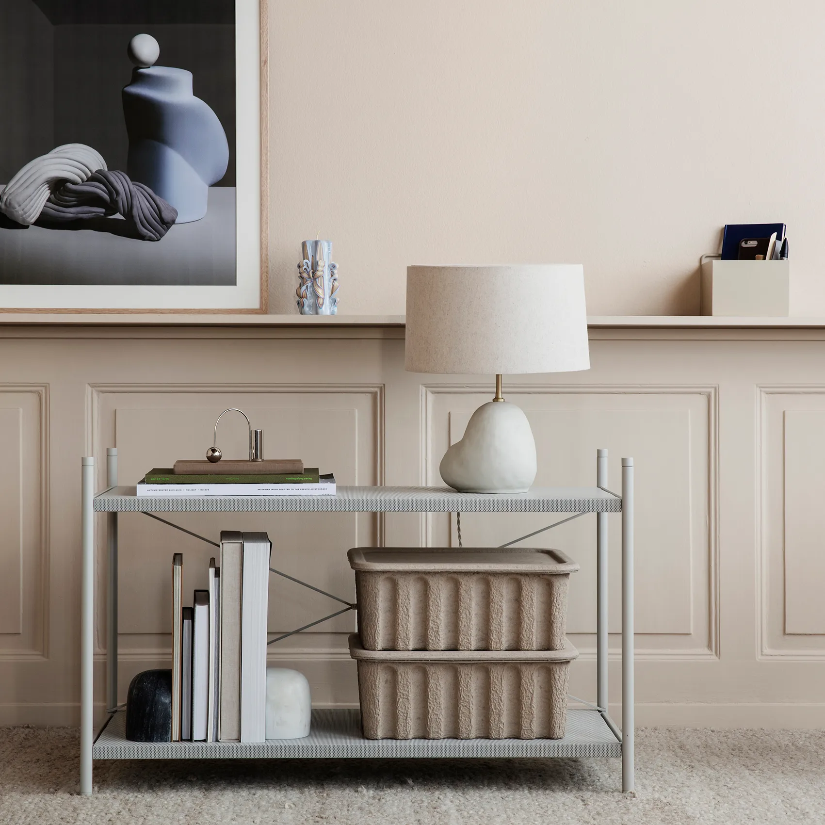 Boîte de rangement Ferm papier avec couvercle Lot de 2, Marron Ferm Living