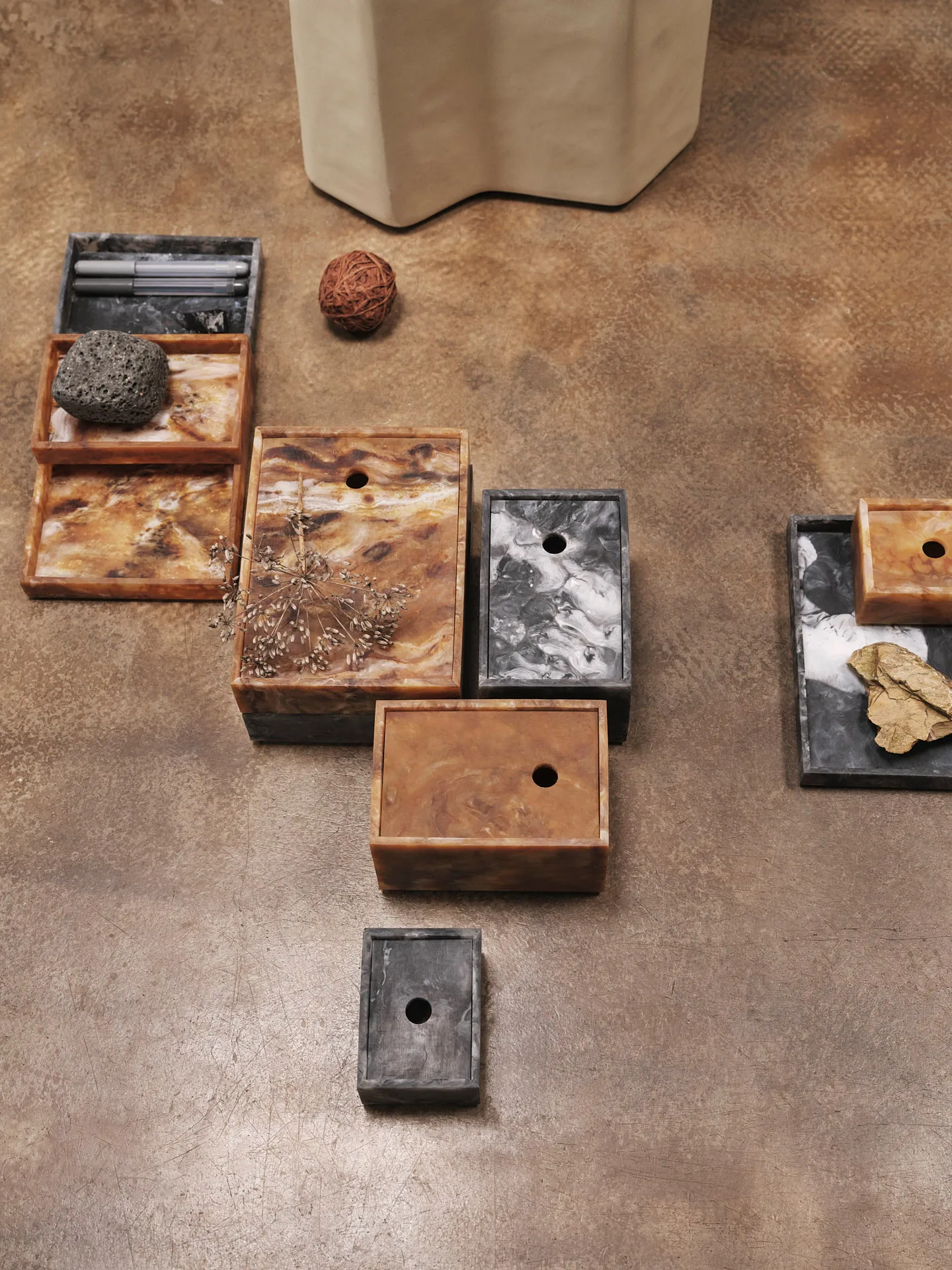 Boîte de rangement Mist 10x15 cm, Charcoal Ferm Living