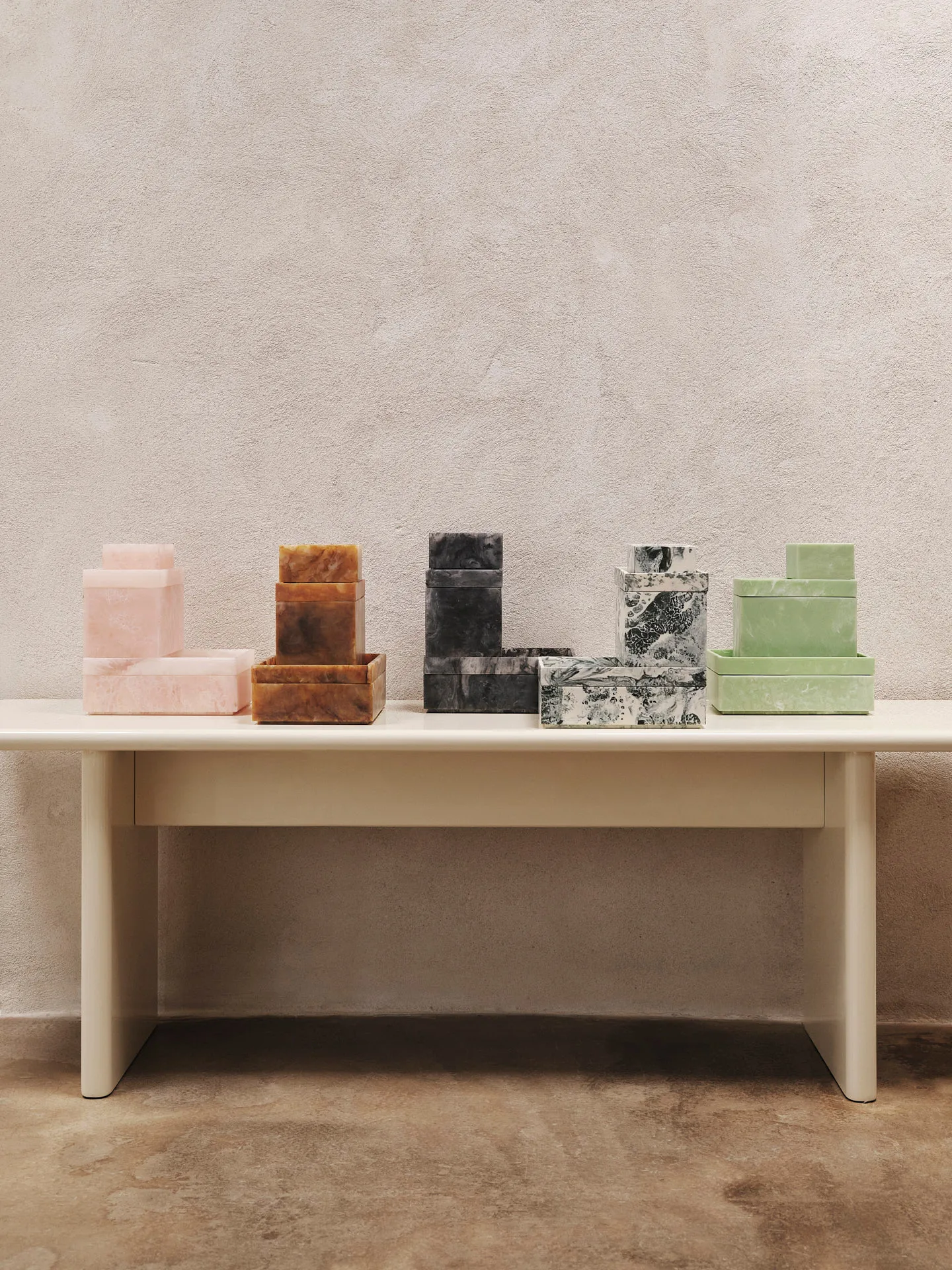 Boîte de rangement Mist 7,5x10 cm, Emerald-off white Ferm Living