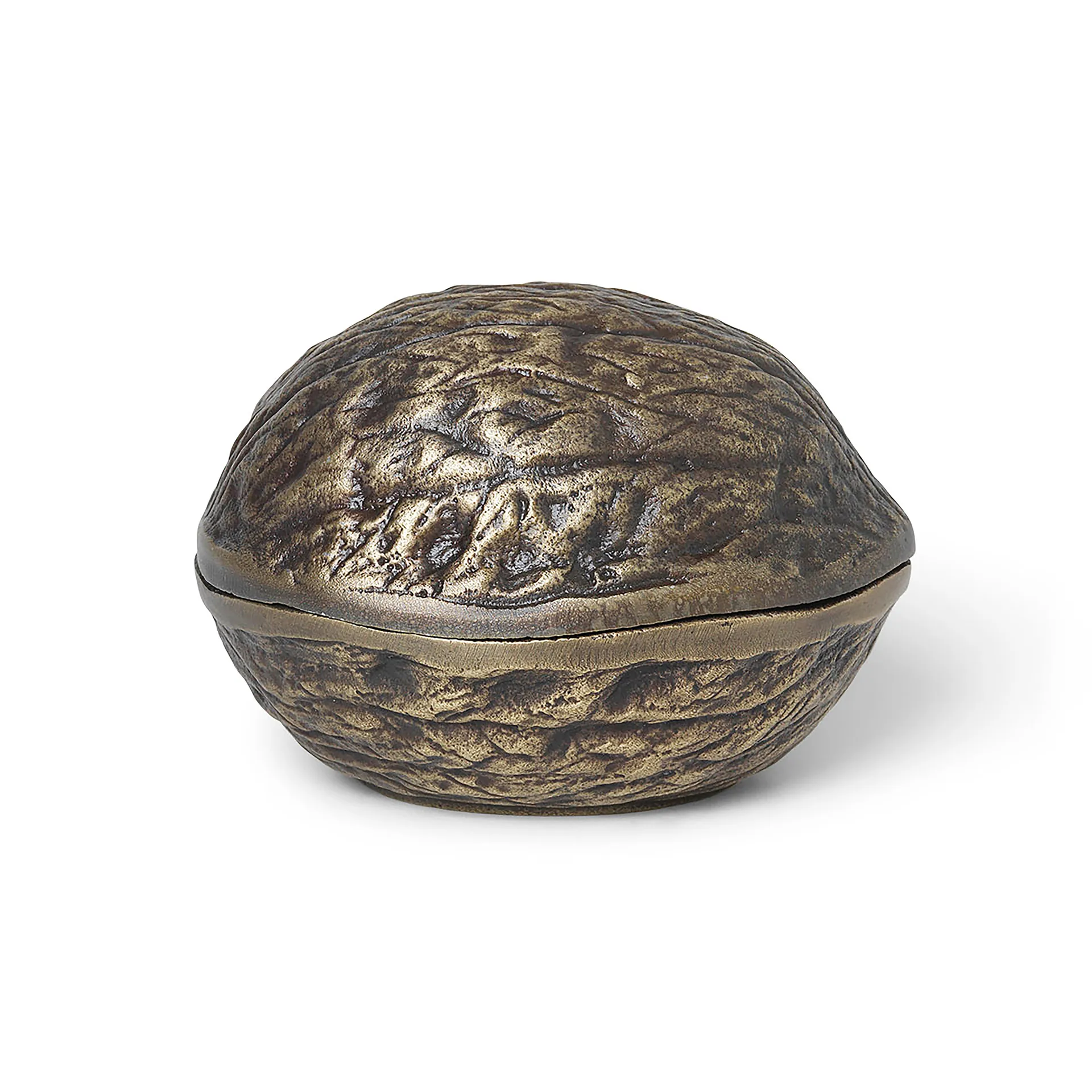 Bol à noix avec couvercle Forest nut box 7,5 cm, Laiton antique Ferm Living