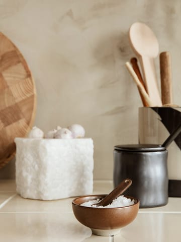 Bol à sel avec cuillère Petite 2 Pièces - Chocolate - ferm LIVING