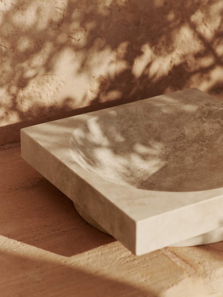 Bol décoratif Hew bas, Travertin Ferm Living