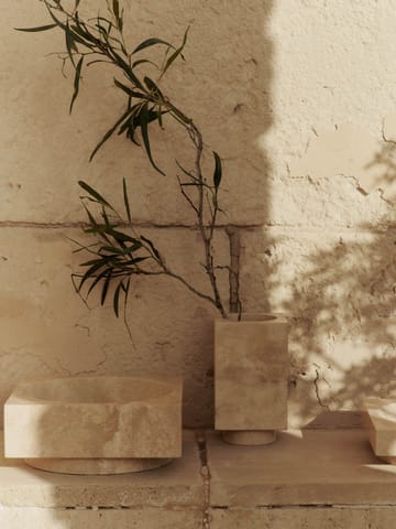 Bol décoratif Hew haut - Travertin - Ferm Living