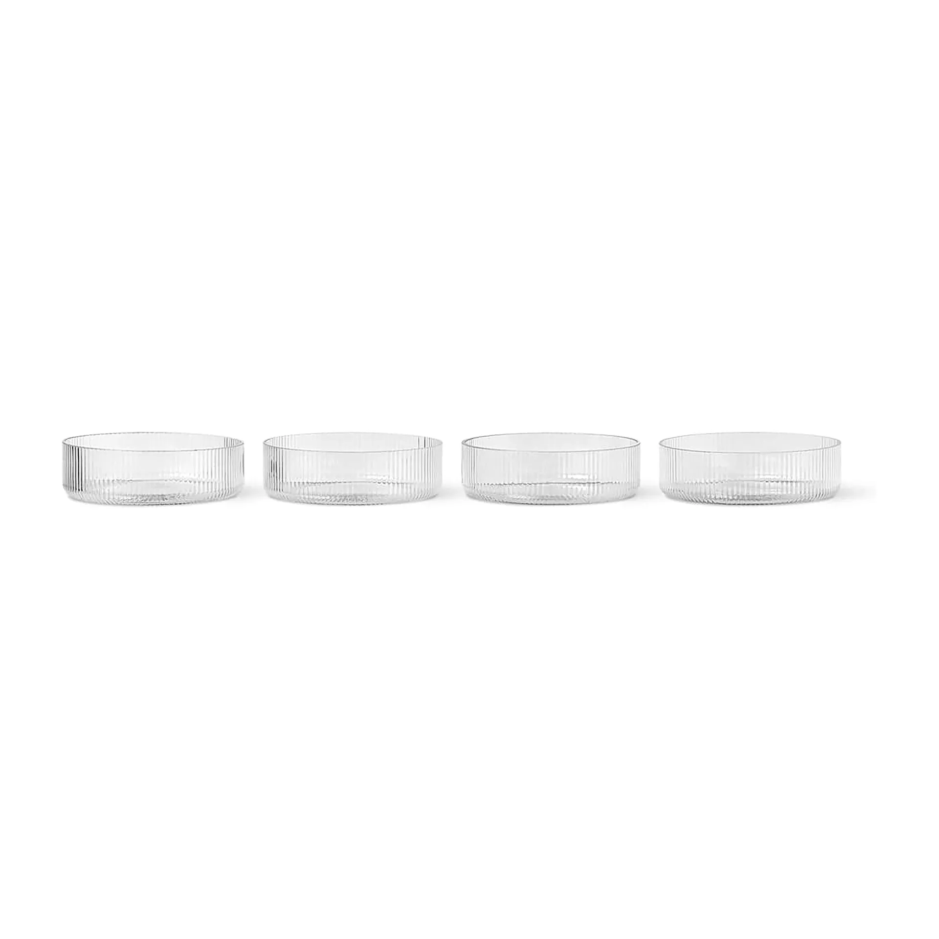 Bol petit-déjeuner Ripple, lot de 4, clair Ferm Living