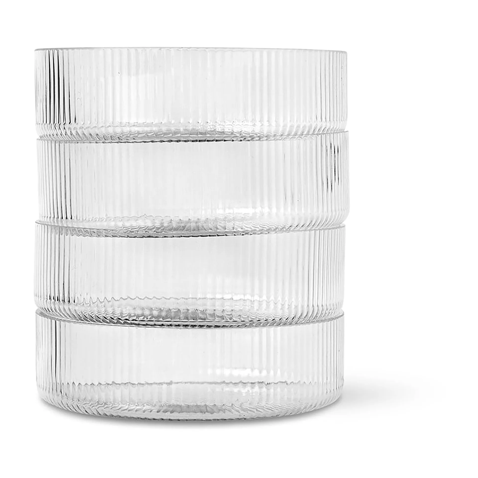 Bol petit-déjeuner Ripple, lot de 4, clair Ferm Living