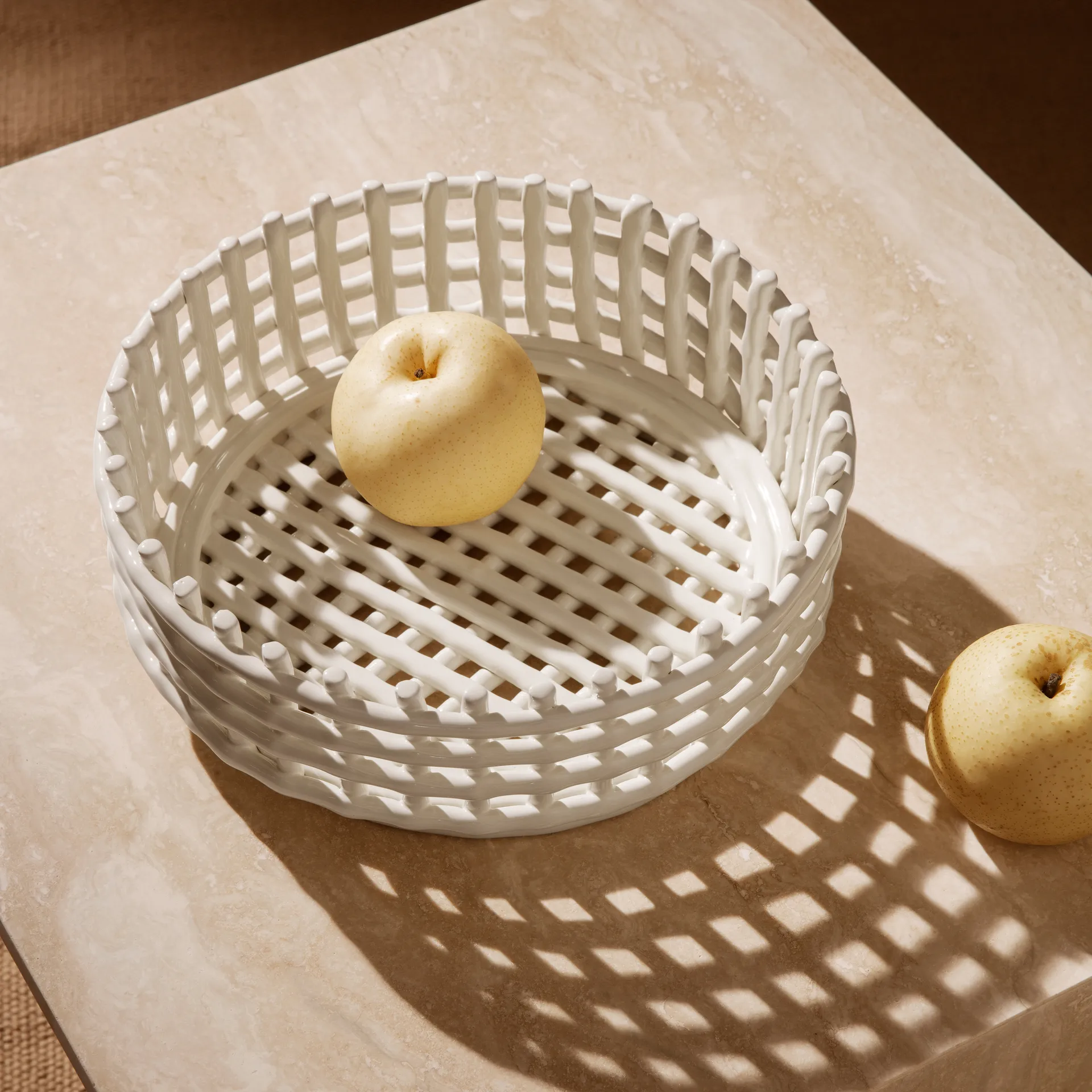 Bol tressé Ceramic, Off-white Ferm Living