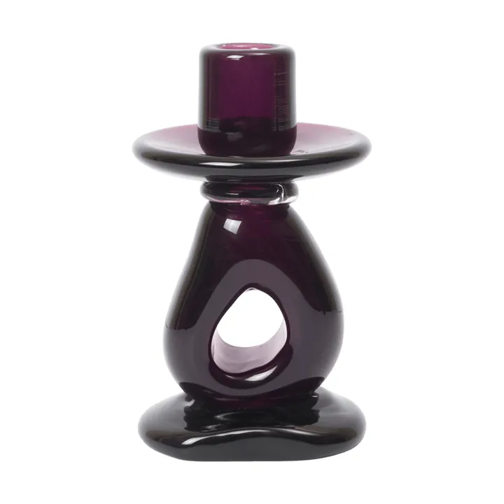 Bougeoir Damo 16 cm - Dark grape - Ferm Living