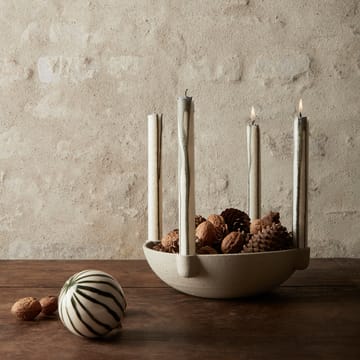 Bougeoir de l'avent Bowl céramique large Ø27 cm - Gris clair - Ferm Living