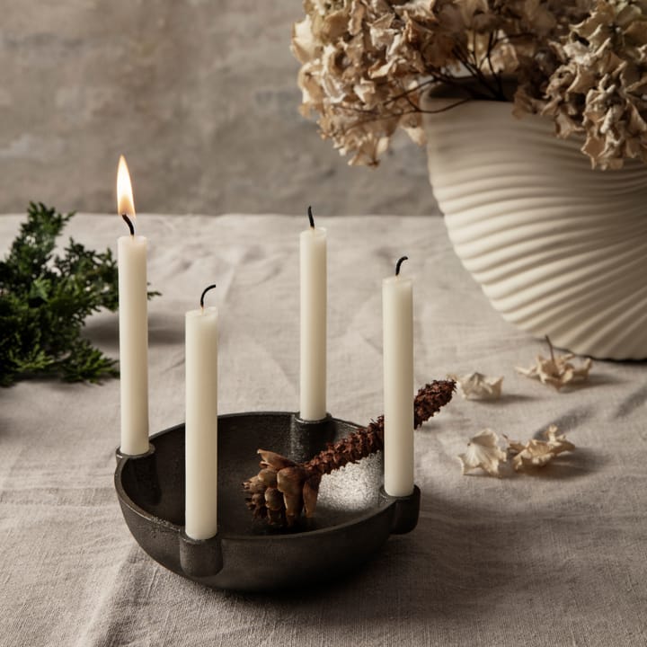 Bougeoir de l'avent Bowl Laiton, Black brass Ferm Living