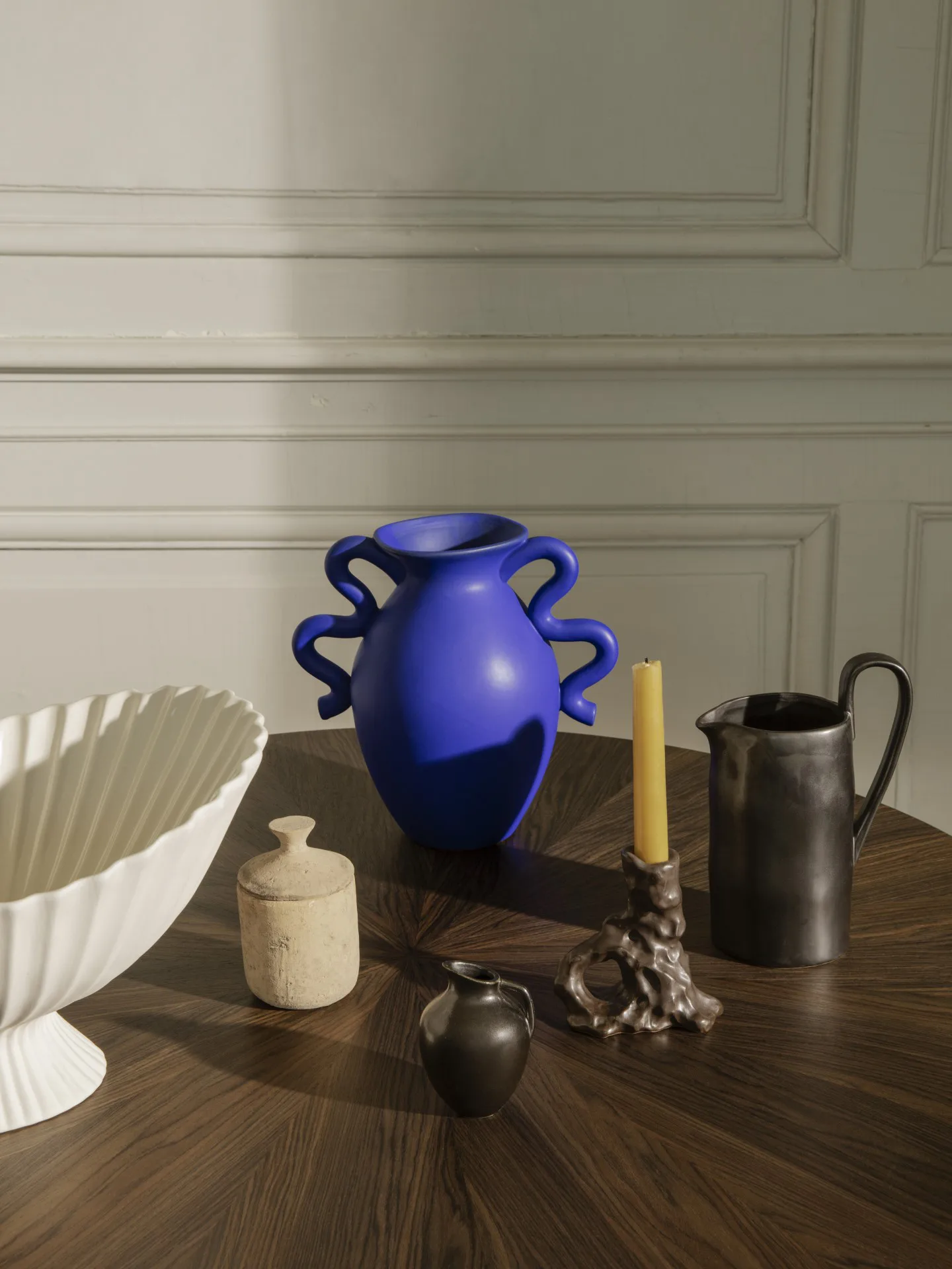 Bougeoir Dito, Dark Brown Ferm Living