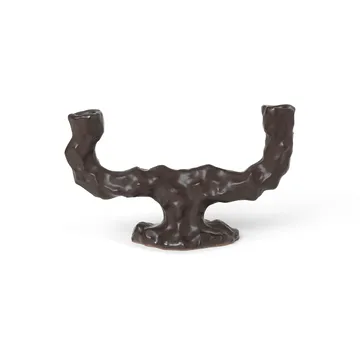 Bougeoir double Dito - Dark Brown - Ferm Living