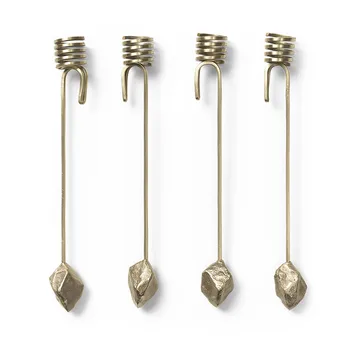 Bougeoir en pierre pour arbre de Noël - laiton - Ferm Living