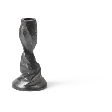 Bougeoir Gale 13 cm - Blackened Aluminium - Ferm Living