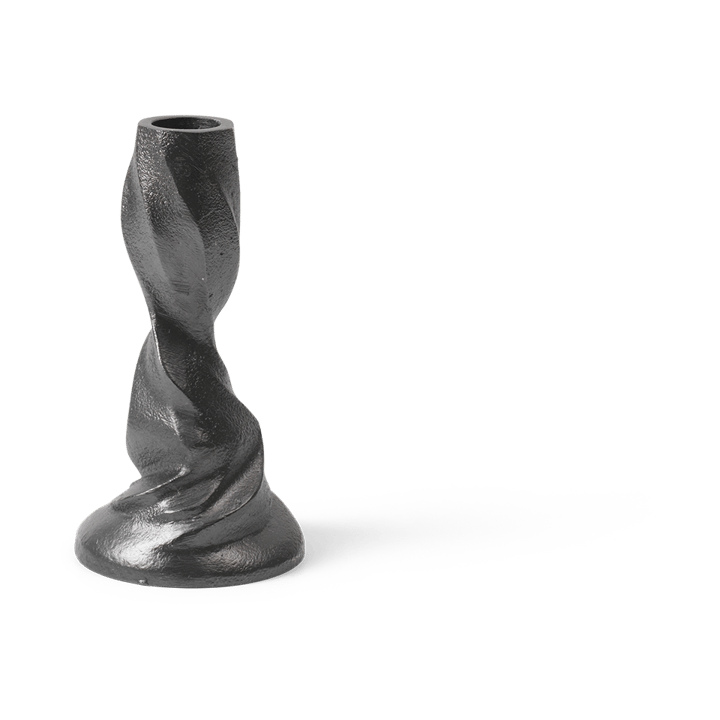 Bougeoir Gale 13 cm - Blackened Aluminium - Ferm LIVING