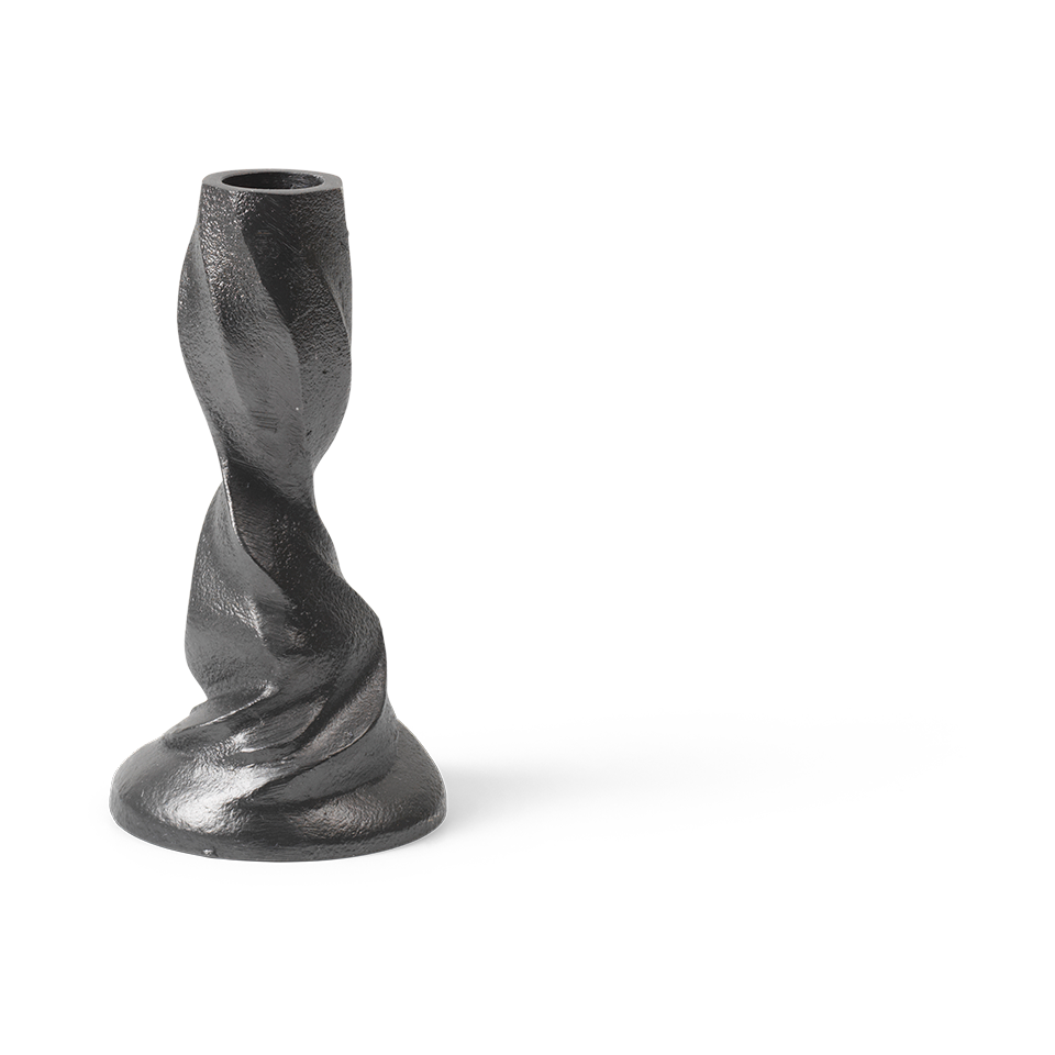 Ferm Living Bougeoir Gale 13 cm Blackened Aluminium