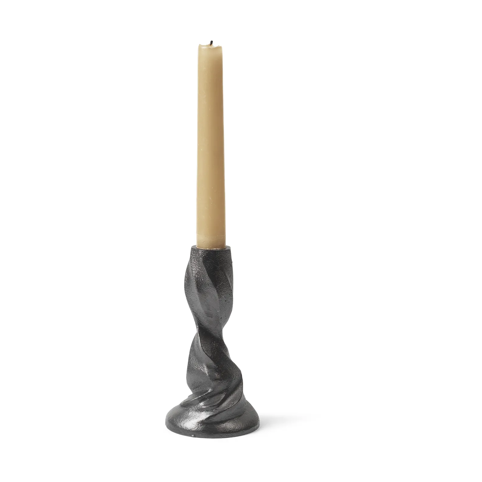 Bougeoir Gale 13 cm, Blackened Aluminium Ferm Living