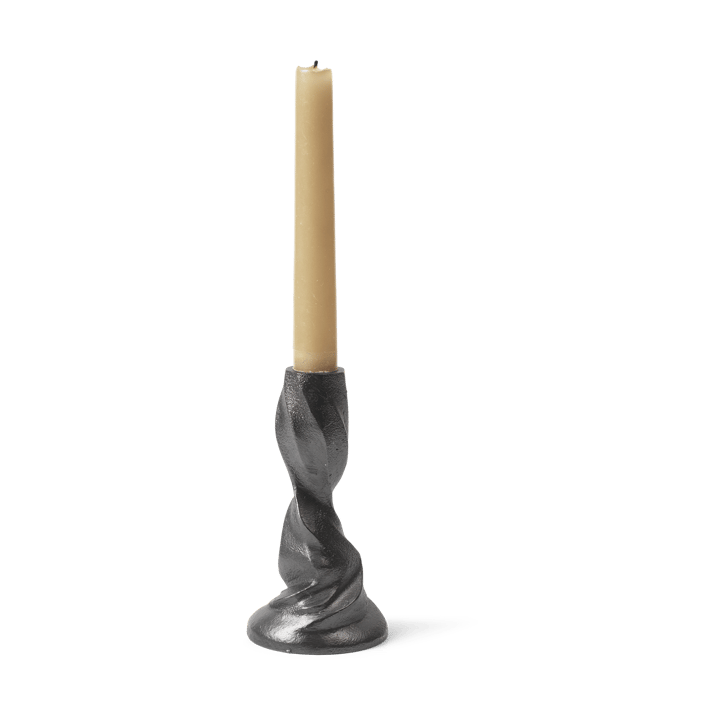 Bougeoir Gale 13 cm - Blackened Aluminium - ferm LIVING