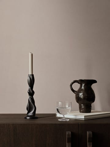 Bougeoir Gale 25 cm - Blackened Aluminium - ferm LIVING