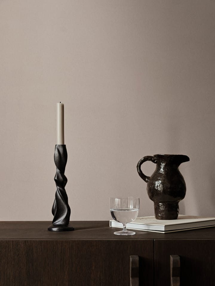 Bougeoir Gale 25 cm - Blackened Aluminium - ferm LIVING