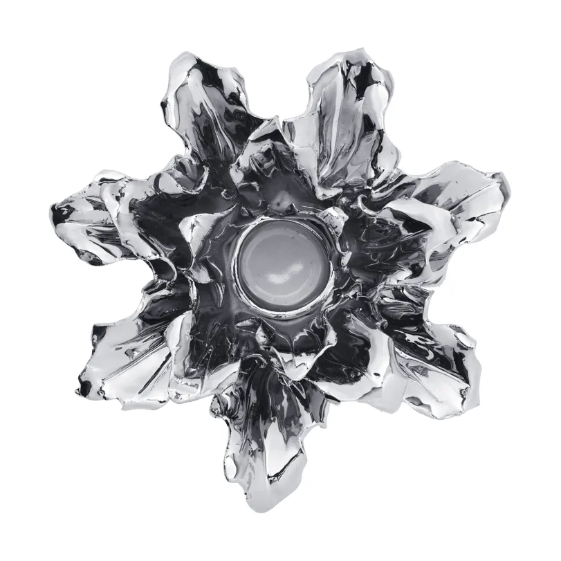 Bougeoir Holly Leaf, Silver, 7 cm Ferm Living