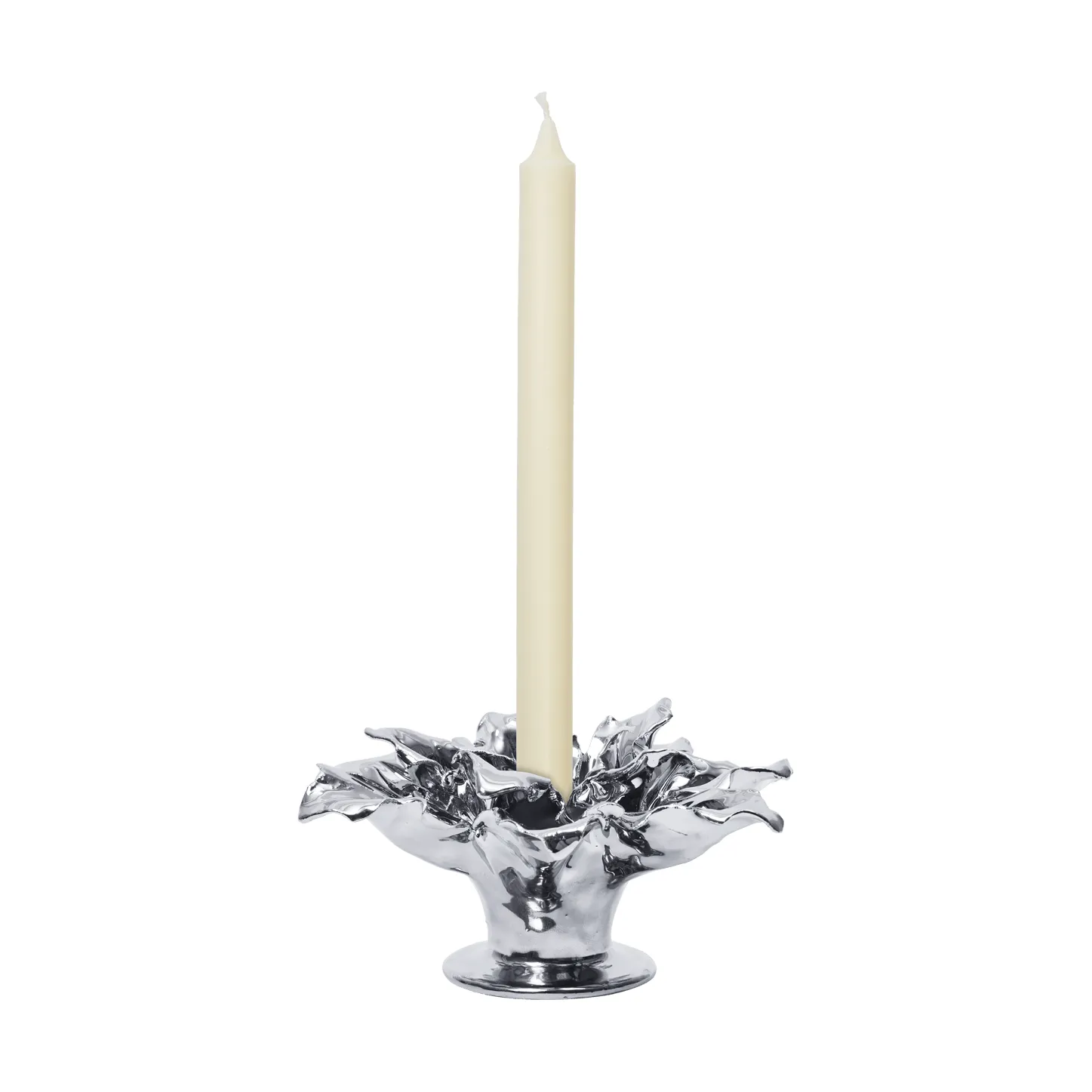 Bougeoir Holly Leaf, Silver, 7 cm Ferm Living