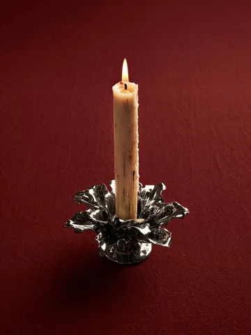 Bougeoir Holly Leaf - Silver, 7 cm - Ferm Living
