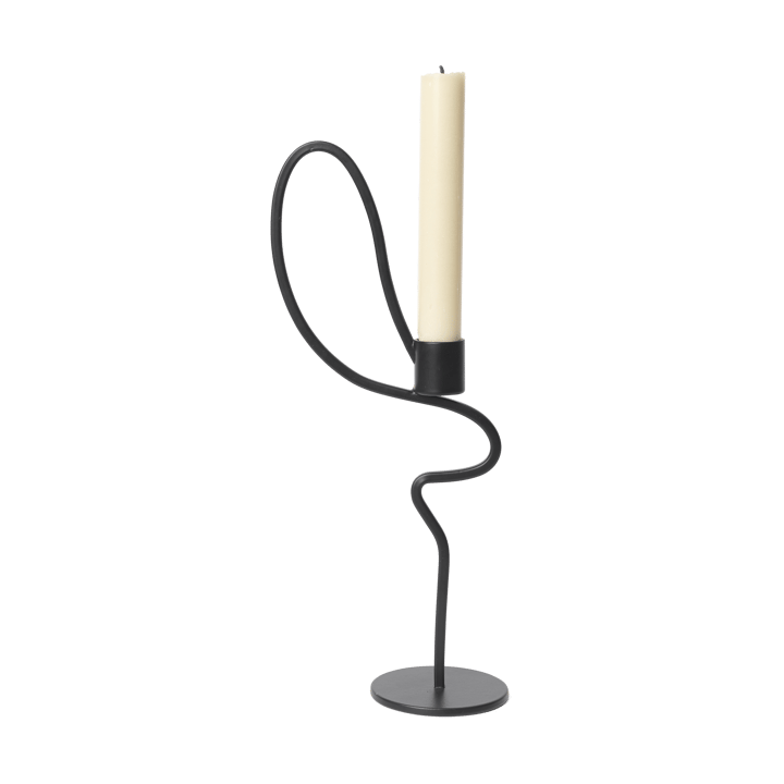 Bougeoir Valse high, Noir Ferm Living