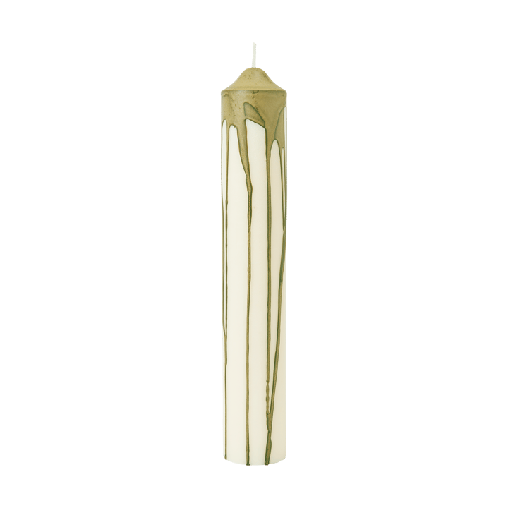 Bougie bloc Dryp - Olive Green, 30 cm - Ferm Living
