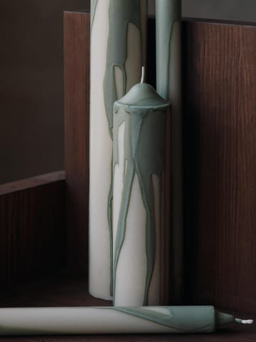 Bougie bloc Dryp - Tea Green, 20 cm - Ferm Living