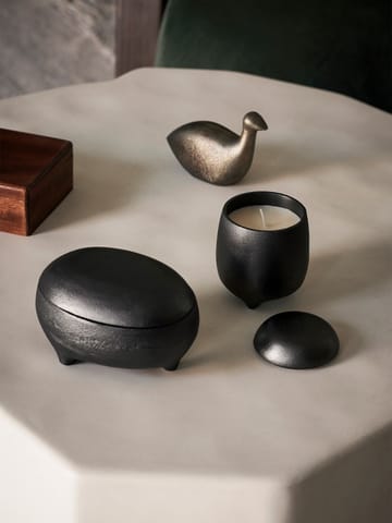 Bougie en bocal Evoke twin - Aluminium noirci - Ferm Living