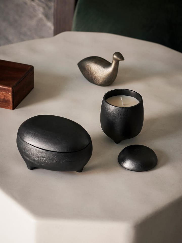 Bougie en bocal Evoke twin, Aluminium noirci Ferm Living