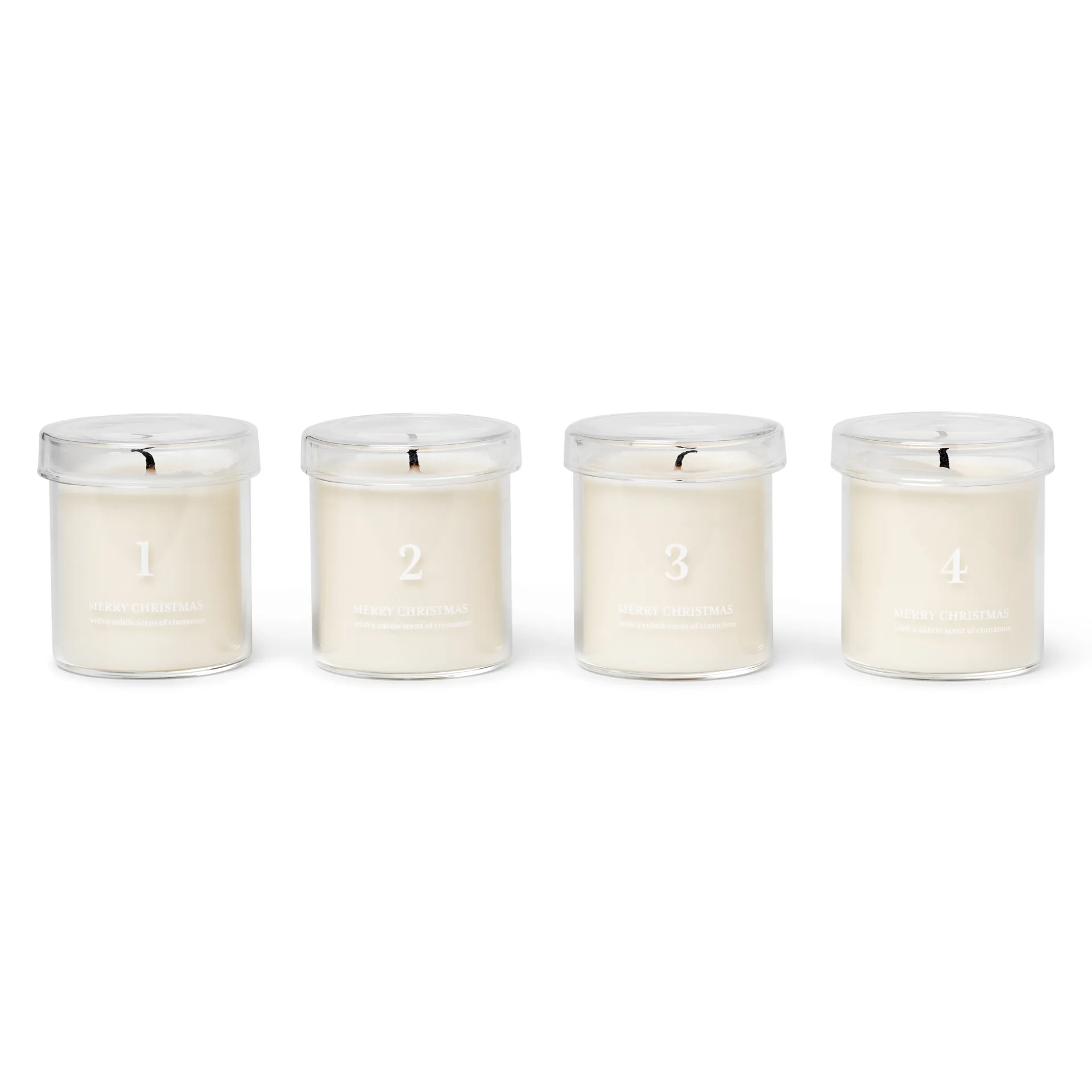 Bougie parfumée de l'Avent Lot de 4, Blanc Ferm Living