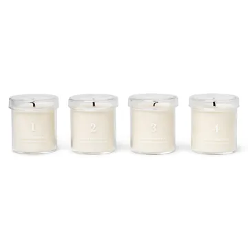 Bougie parfumée de l'Avent Lot de 4 - Blanc - Ferm Living