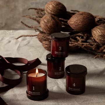 Bougie parfumée de l'Avent Lot de 4 - Marron rouge - Ferm Living