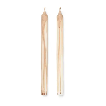 Bougie stéarine Dryp Lot de 2 - Beige - Ferm Living