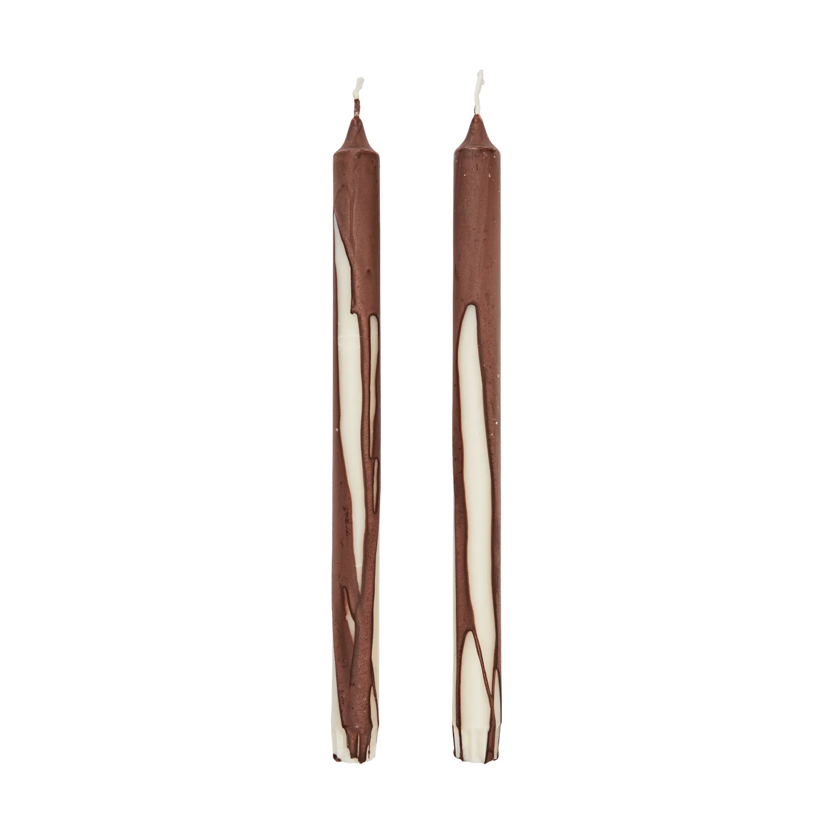 Bougie stéarine Dryp Lot de 2, Dark Chocolate Ferm Living