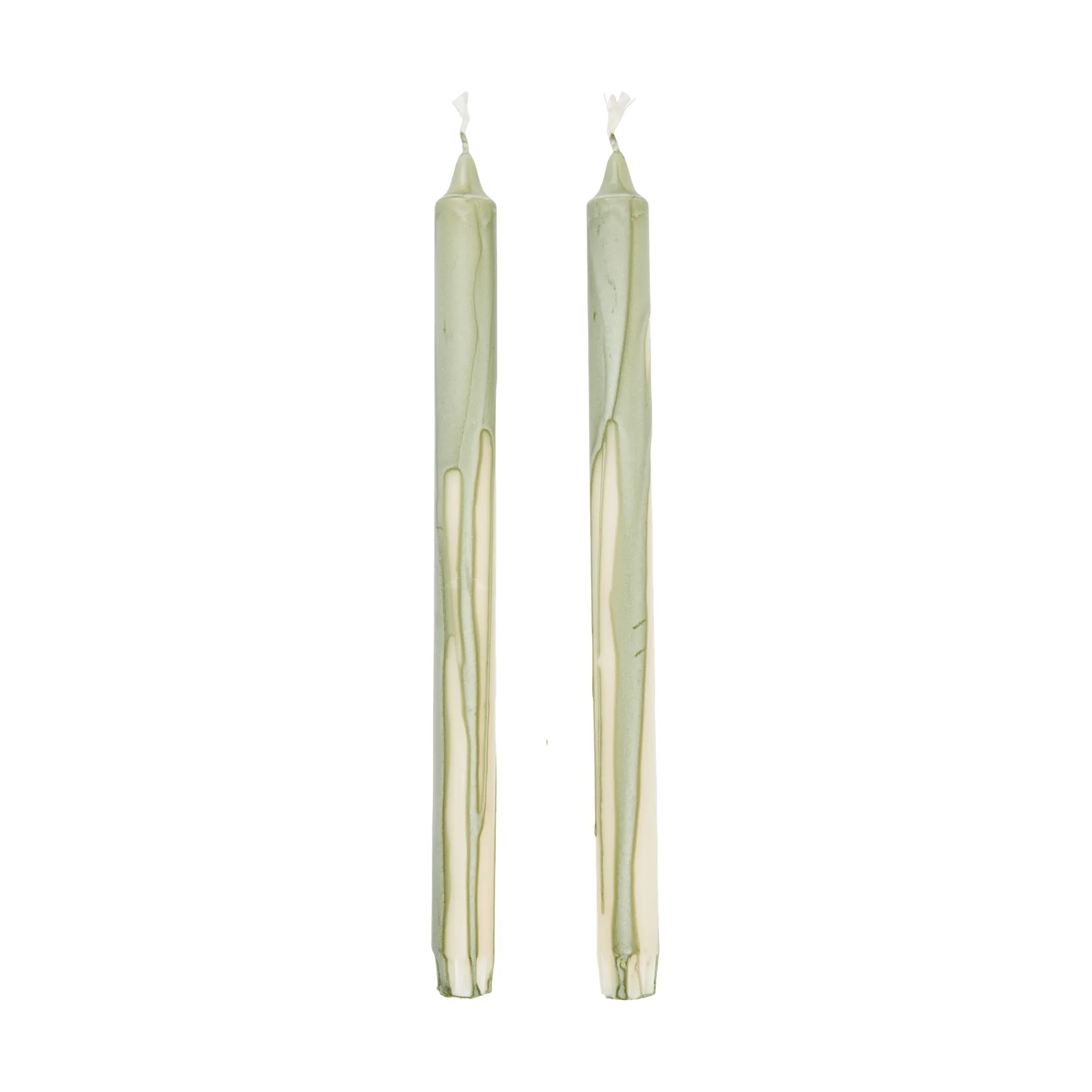 Bougie stéarine Dryp Lot de 2, Tea Green Ferm Living