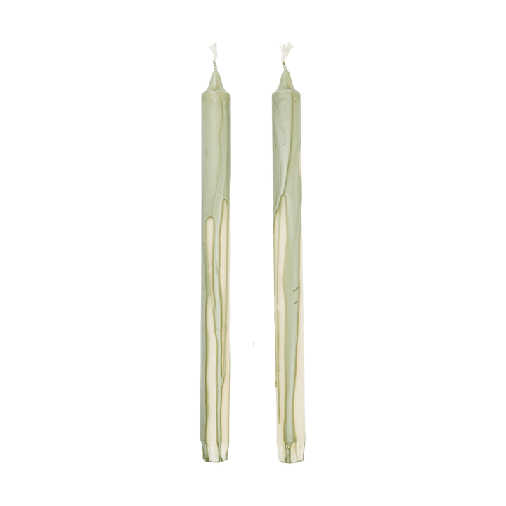 Bougie stéarine Dryp Lot de 2 - Tea Green - Ferm Living