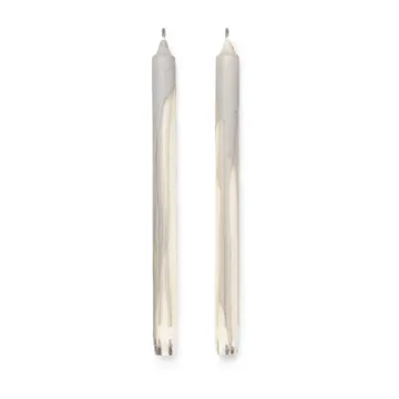 Bougie stéarine Dryp Lot de 2 - Warm Grey - Ferm Living