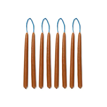 Bougies faites main Dipped candles 15 cm 8-pack - Amber - Ferm Living